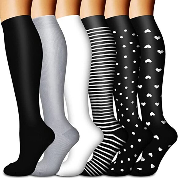 🆕🧦 Luxury Copper Infused Knee High Compression Socks Warm Long Stockings NWT🧦 - Picture 1 of 8